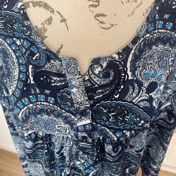 Verabandi paisley tunic top, size 1X - Picture 4 of 5